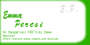 emma percsi business card